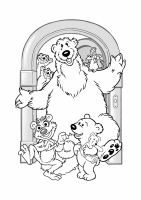 a coloring page of bear in the big blue house